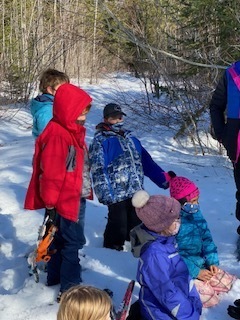 Grade 4 students learning about maple tapping~